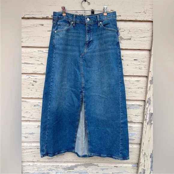 NWT! GAP Denim Maxi Skirt - 30 TALL / 10 TALL 🩷 #711766 - Picture 12 of 15